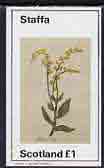 Staffa 1982 Plants #02 (Mouse Ear) imperf  souvenir sheet (£1 value) unmounted mint, stamps on flowers
