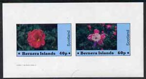 Bernera 1982 Flowers #06 imperf  set of 2 values (40p & 60p) unmounted mint, stamps on flowers