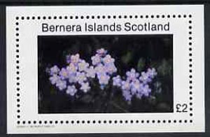 Bernera 1982 Flowers #07 imperf  se-luxe sheet (A32 value) unmounted mint, stamps on , stamps on  stamps on flowers