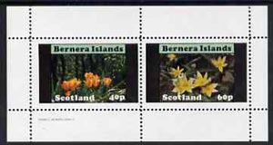 Bernera 1982 Flowers #08 perf  set of 2 values (40p & 60p)  unmounted mint, stamps on , stamps on  stamps on flowers