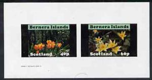 Bernera 1982 Flowers #08 imperf  set of 2 values (40p & 60p) unmounted mint , stamps on flowers