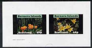 Bernera 1982 Flowers #08 imperf  set of 2 values (40p & 60p) unmounted mint , stamps on flowers