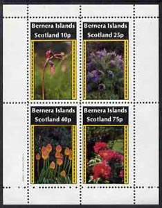 Bernera 1982 Flowers #09 perf  set of 4 values (10p to 75p) unmounted mint, stamps on , stamps on  stamps on flowers