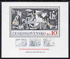 Czechoslovakia 1981 Birth Centenary of Pablo Picasso m/sheet unmounted mint, SG MS 2584, Mi BL 45, stamps on , stamps on  stamps on arts     picasso