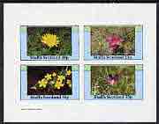 Staffa 1982 Wild Flowers imperf  set of 4 values (10p to 75p) unmounted mint , stamps on , stamps on  stamps on flowers, stamps on  stamps on violas