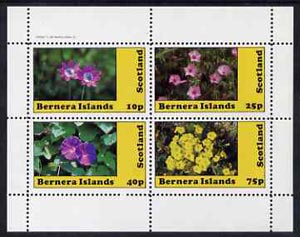 Bernera 1982 Flowers #10 perf  set of 4 values (10p to 75p) unmounted mint, stamps on , stamps on  stamps on flowers