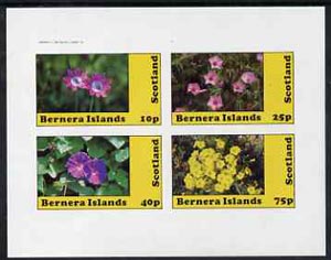 Bernera 1982 Flowers #10 imperf  set of 4 values (10p to 75p) unmounted mint, stamps on , stamps on  stamps on flowers