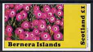 Bernera 1982 Flowers #10 imperf  souvenir sheet (Â£1 value) unmounted mint, stamps on flowers