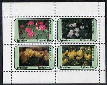 Eynhallow 1982 Flowers #09 perf  set of 4 values (10p - 75p) unmounted mint, stamps on flowers   rhodedendrons