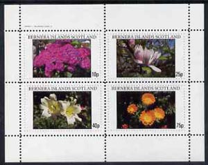 Bernera 1982 Flowers #11 perf  set of 4 values (10p to 75p) unmounted mint, stamps on , stamps on  stamps on flowers