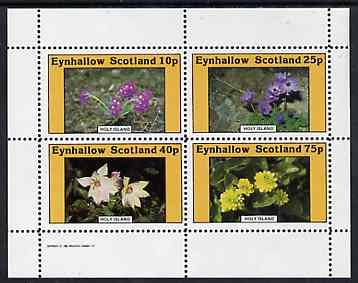 Eynhallow 1982 Flowers #10 perf  set of 4 values (10p - 75p) unmounted mint, stamps on , stamps on  stamps on flowers