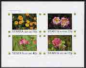 Staffa 1982 Flowers #13 imperf  set of 4 values (10p to 75p) unmounted mint, stamps on , stamps on  stamps on flowers