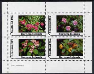 Bernera 1982 Flowers #12 perf  set of 4 values (10p to 75p) unmounted mint, stamps on , stamps on  stamps on flowers