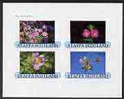 Staffa 1982 Flowers #14 imperf  set of 4 values (10p to 75p) unmounted mint, stamps on flowers