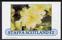 Staffa 1982 Flowers #14 imperf  deluxe sheet (£2 value) unmounted mint, stamps on flowers