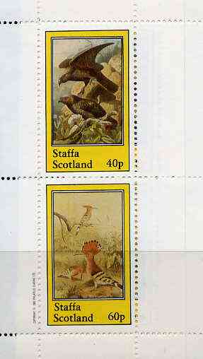 Staffa 1982 Birds #41 (Eagle & Hoopoe) perf set of 2 values (40p & 60p) unmounted mint, stamps on , stamps on  stamps on birds      birds of prey    hoopoe