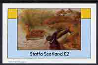 Staffa 1982 Birds #42 (Mallard) imperf deluxe sheet (£2 value) unmounted mint, stamps on birds, stamps on ducks, stamps on mallard