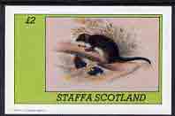 Staffa 1982 Rodents imperf deluxe sheet (Â£2 value) unmounted mint, stamps on , stamps on  stamps on animals      rodents