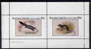 Bernera 1982 Rodents #3 perf set of 2 values (40p & 60p) unmounted mint, stamps on animals      rodents