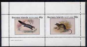 Bernera 1982 Rodents #3 perf set of 2 values (40p & 60p) unmounted mint, stamps on , stamps on  stamps on animals      rodents