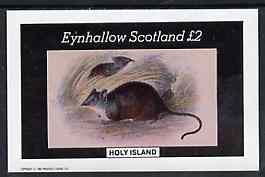 Eynhallow 1982 Rodents imperf deluxe sheet (£2 value) unmounted mint, stamps on animals      rodents