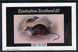 Eynhallow 1982 Rodents imperf deluxe sheet (Â£2 value) unmounted mint, stamps on animals      rodents