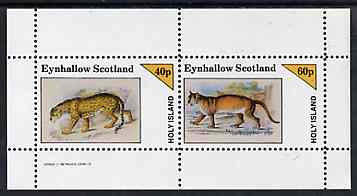 Eynhallow 1982 Wild Cats #2 perf  set of 2 values (40p & 60p) unmounted mint, stamps on , stamps on  stamps on cats