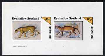 Eynhallow 1982 Wild Cats #2 imperf  set of 2 values (40p & 60p) unmounted mint, stamps on , stamps on  stamps on cats