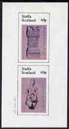 Staffa 1982 Roman Antiqueties imperf set of 2 (40p Altar & 60p Water Spout) unmounted mint, stamps on , stamps on  stamps on antiques, stamps on roman