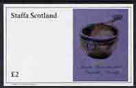 Staffa 1982 Roman Antiqueties imperf deluxe sheet (£2 value Saucepan) unmounted mint, stamps on antiques, stamps on roman