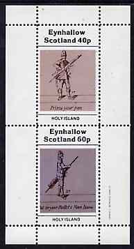 Eynhallow 1982 Shooting perf set of 2 (40p Priming & 60p Inserting Bullet) unmounted mint