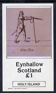 Eynhallow 1982 Shooting imperf souvenir sheet (£1 value Ready To Fire) unmounted mint, stamps on rifles