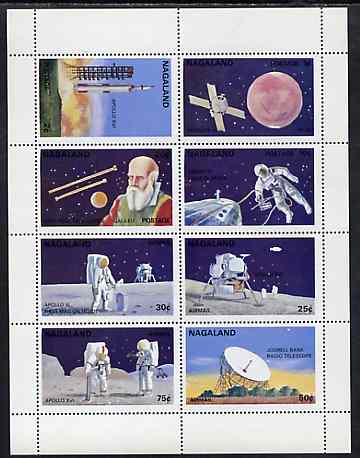 Nagaland 1972 Space complete perf set of 8 unmounted mint, stamps on , stamps on  stamps on space, stamps on telescope