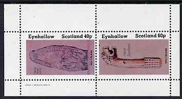 Eynhallow 1982 Viking Antiqueties perf set of 2 (40p Viking Tomb Stone & 60p Figurehead) unmounted mint, stamps on antiques, stamps on ships, stamps on vikings