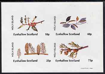 Eynhallow 1981 Trees (Fruits & Berries) imperf  set of 4 values (10p to 75p) unmounted mint, stamps on , stamps on  stamps on trees     fruits