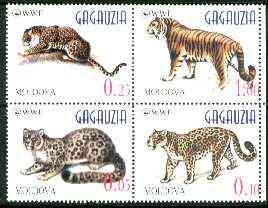 Moldova 1998 WWF (Big Cats) unmounted mint se-tenant block of 4, stamps on , stamps on  stamps on cats    tigers      wwf, stamps on  stamps on  wwf , stamps on  stamps on 