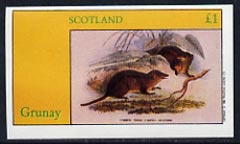 Grunay 1982 Rodents (Opossum) imperf  souvenir sheet (Â£1 value) unmounted mint, stamps on , stamps on  stamps on animals     rodents