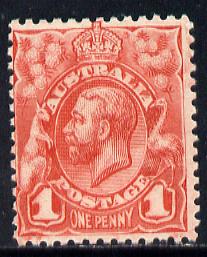 Australia 1913-14 KG5 Head 1d red unmounted mint SG 17, stamps on , stamps on  kg5 , stamps on 