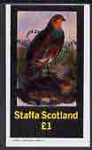 Staffa 1982 Game Birds imperf  souvenir sheet (£1 value) unmounted mint, stamps on birds     game