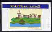 Staffa 1982 Castles #2 imperf  souvenir sheet (Â£1 value Inverness Castles) unmounted mint, stamps on , stamps on  stamps on castles