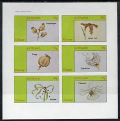 Grunay 1982 Flower Seeds (Snapdragon, Iris, Poppy, etc) imperf set of 6 (15p to 75p) unmounted mint, stamps on , stamps on  stamps on flowers, stamps on iris