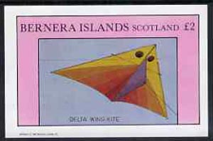 Bernera 1982 Kites (Delta Wing Kite) imperf  deluxe sheet (Â£2 value) unmounted mint, stamps on , stamps on  stamps on toys     kites      games