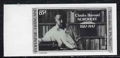 French Polynesia 1988 Birth Centenary of Charles Bernard Nordhoff (Writer) unmounted mint imperf from limited printing, as SG 527, stamps on , stamps on  stamps on literature, stamps on  stamps on writers