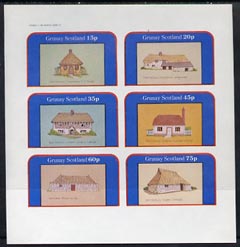 Grunay 1982 Architecture (Houses) complete imperf set of 6 values (15p to 75p) unmounted mint, stamps on , stamps on  stamps on architecture     houses