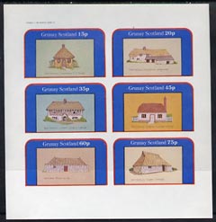 Grunay 1982 Architecture (Houses) complete imperf set of 6 values (15p to 75p) unmounted mint, stamps on , stamps on  stamps on architecture     houses