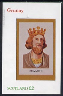 Grunay 1982 Royalty (Edward II) imperf deluxe sheet (£2 value) unmounted mint, stamps on royalty