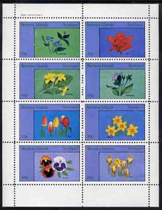 Bernera 1982 Flowers #14 (Primrose, Daffodill, Pansies, etc) perf  set of 8 values (15p to 60p) unmounted mint, stamps on , stamps on  stamps on flowers, stamps on  stamps on violas