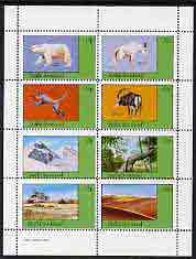 Staffa 1982 Animals & Their Habitats complete perf  set of 8 values (15p to 60p) unmounted mint, stamps on animals     polar     bear    goat     antelope     apes