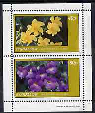 Eynhallow 1981 Flowers #04 perf  set of 2 values (40p & 60p values) unmounted mint, stamps on , stamps on  stamps on flowers