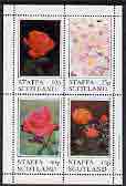 Staffa 1981 Roses #3 perf set of 4 values complete (10p to 75p) unmounted mint, stamps on flowers    roses   